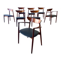 Set of 8 Danish Mid-Century Modern Ostergaard for Moreddi Rosewood Dining Chairs