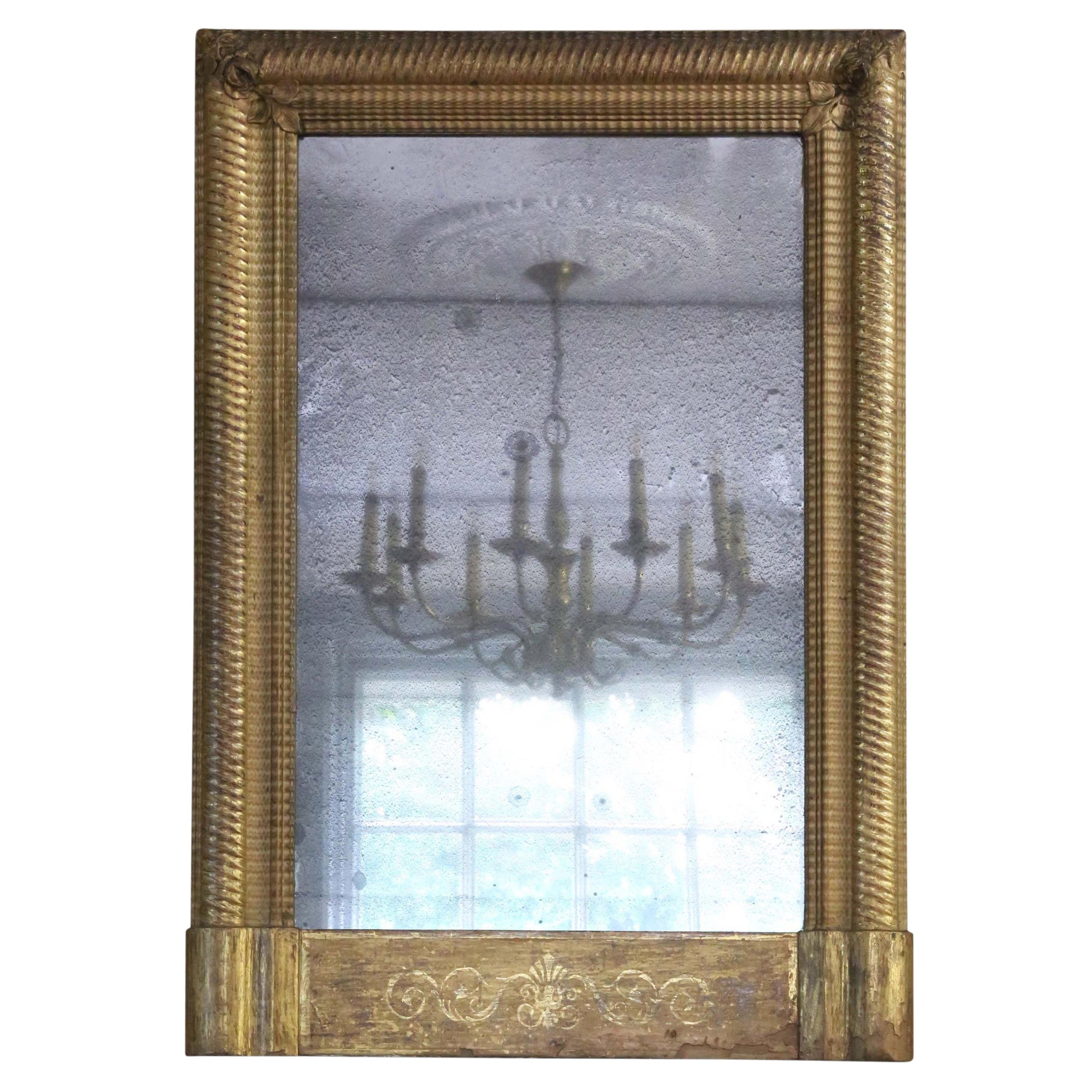 Antique Large Quality Decorated Wall or Overmantle Mirror, 19th Century For Sale at 1stDibs