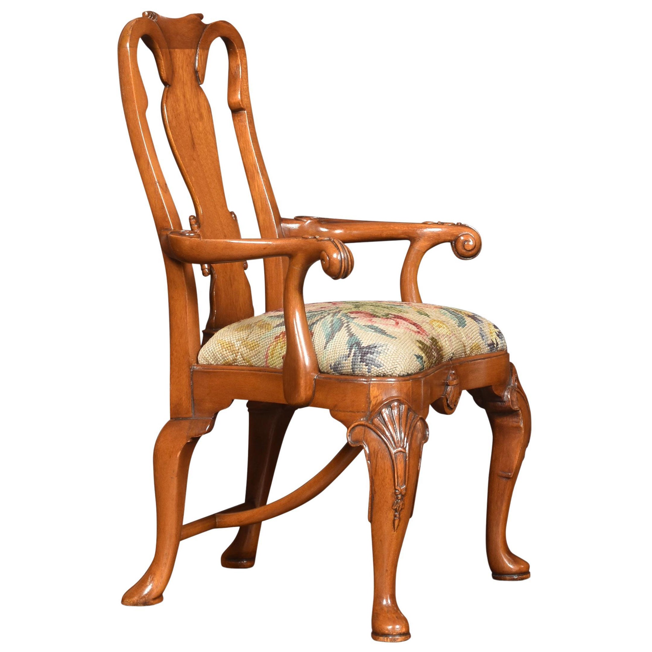 19th Century Walnut Childs Armchair For Sale