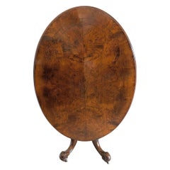 Antique Victorian Burr Walnut Inlaid Centre Table 
