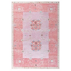 Contemporary Swedish Pile Pink Rug by Doris Leslie Blau