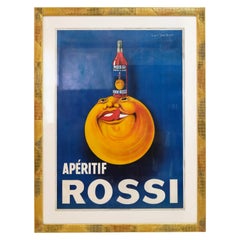 Mid Century Placard Apéritif Rossi Framed Poster in the Style of Jean Droit
