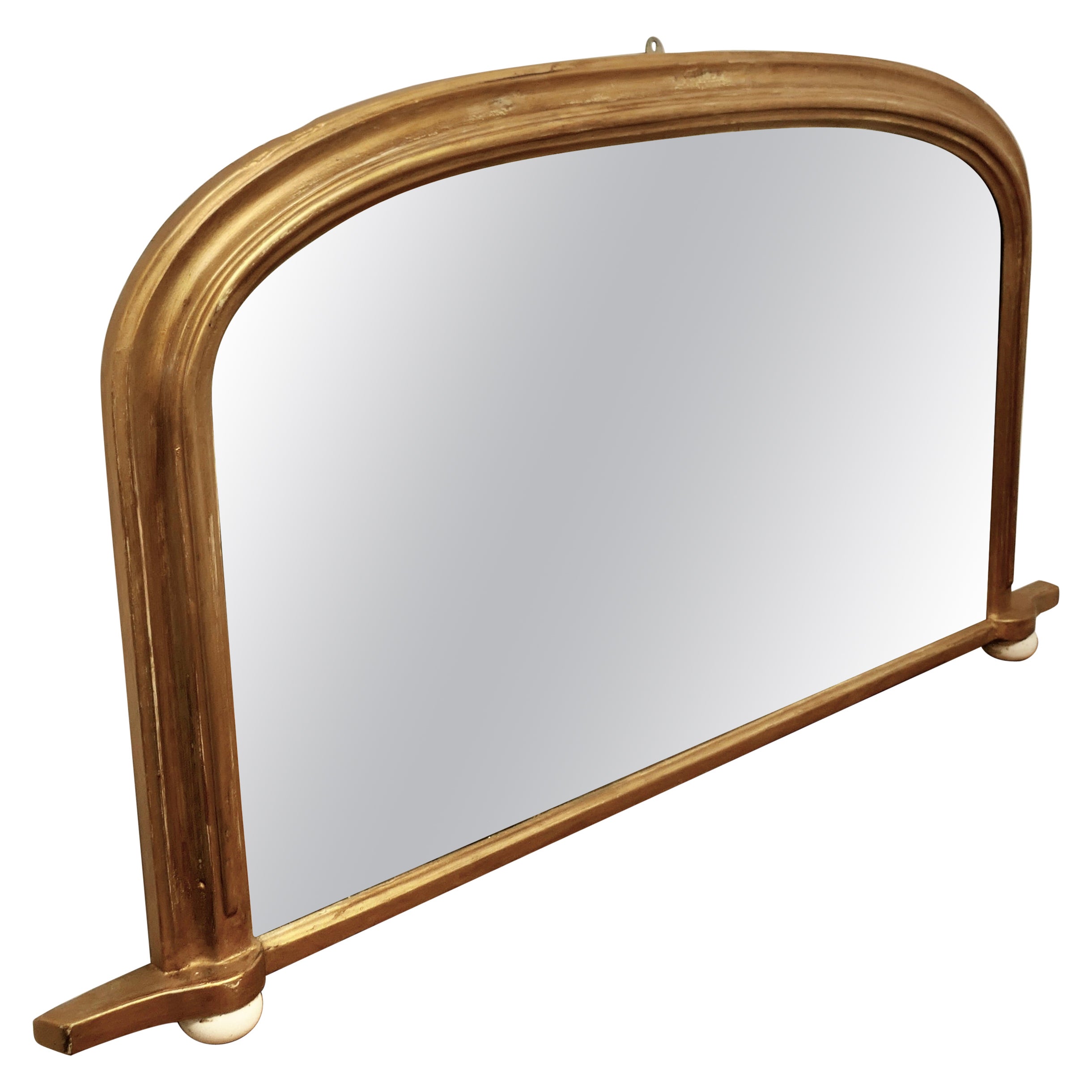 Victorian Original Old Gold Over-Mantle Mirror For Sale