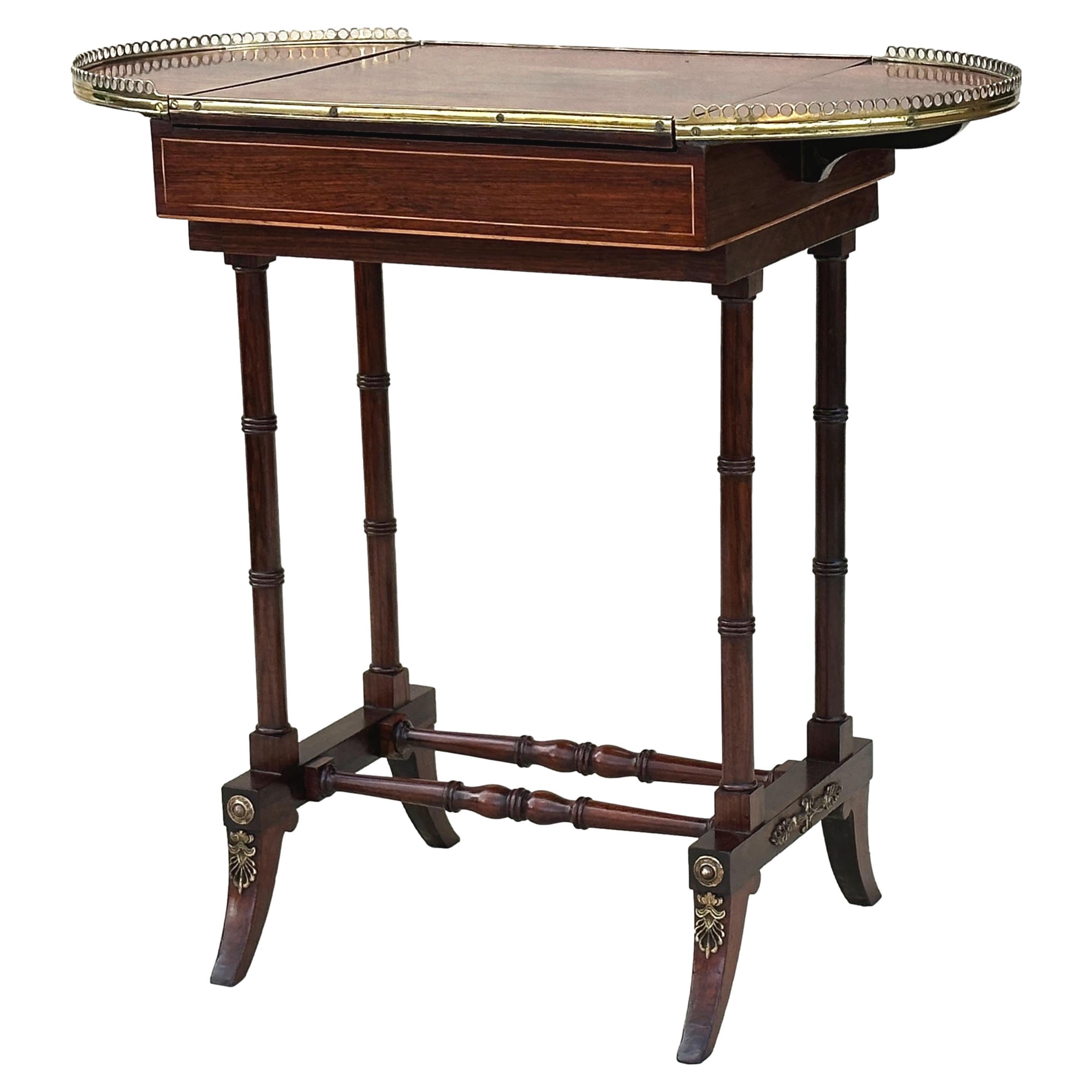 Regency Rosewood Games Table For Sale