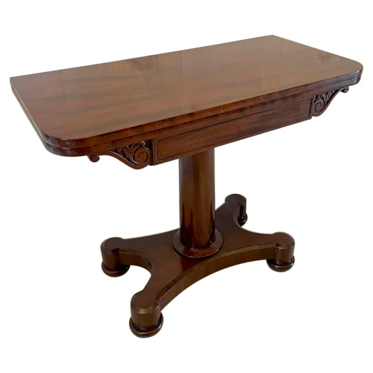 Quality Antique Victorian Mahogany Card Table For Sale at 1stDibs