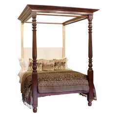 Antique Mahogany Four Poster Bed, W4P12