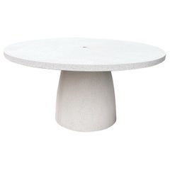 Cast Resin 'Hive' Dining Table, White Stone Finish by Zachary A. Design
