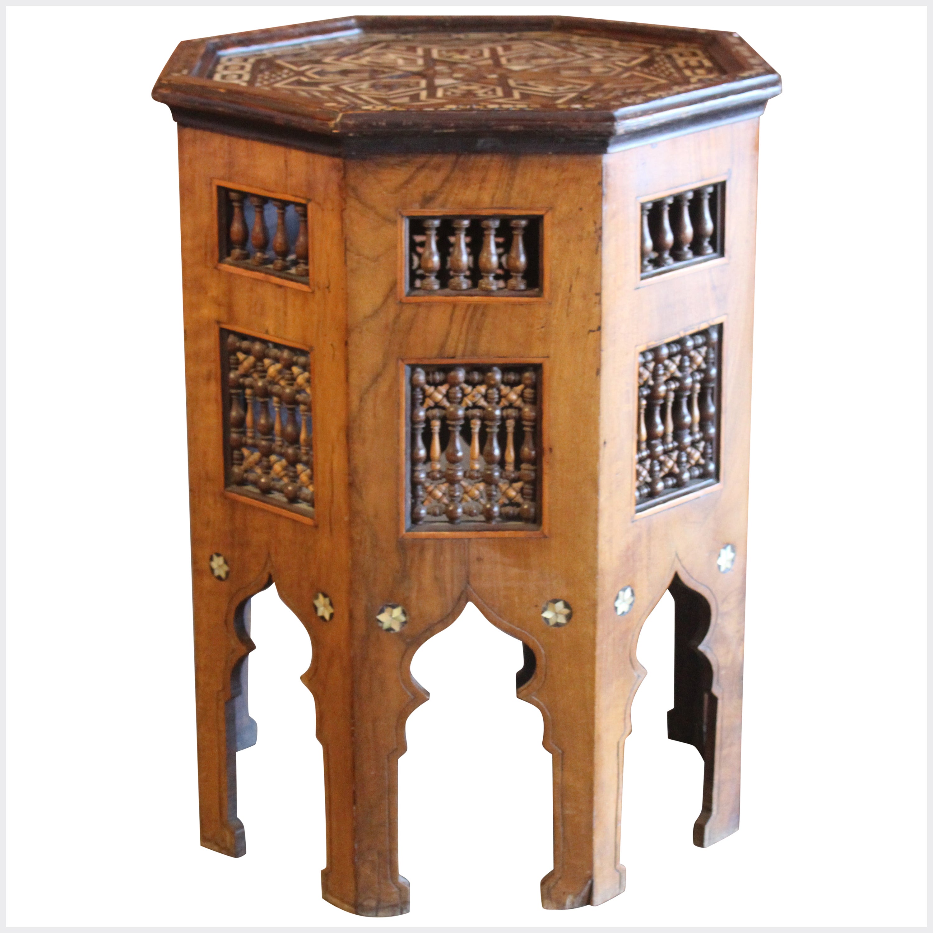 Antique Inlaid Moorish Side Table For Sale