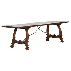 Monumental 19th C Spanish Walnut Refectory Table