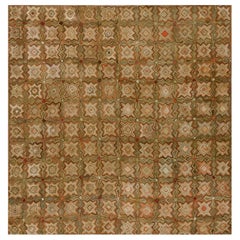 Antique  American Hooked Rug 8' 4'' x8' 8'' 