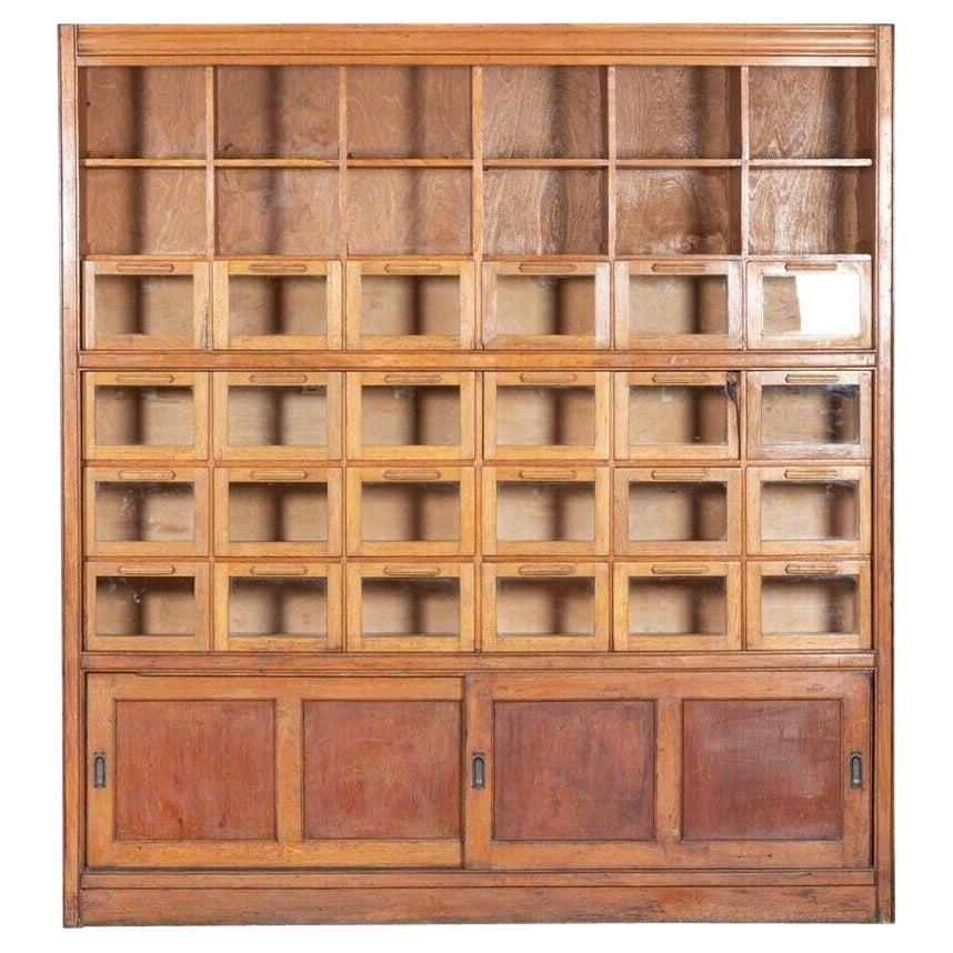 Large Oak Haberdashery Cabinet For Sale