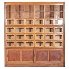 Large Oak Haberdashery Cabinet