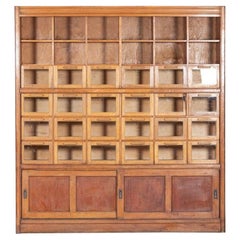 Vintage Large Oak Haberdashery Cabinet