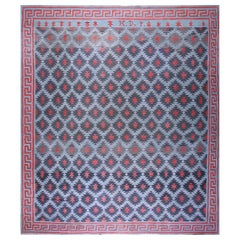 Indischer Dhurrie-Teppich aus Baumwolle aus den 1930er Jahren ( 12'10" x 14'9" - 392 x 450)