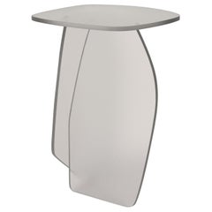 Contemporary Limited Edition White Glass Table, Panorama V1 by Edizione Limitata