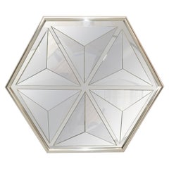 Diamond Shaped Faceted Octagonal Wall Mirror 