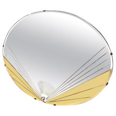 Hobbs Art Deco Mirror with Rose Gold Colored Glass