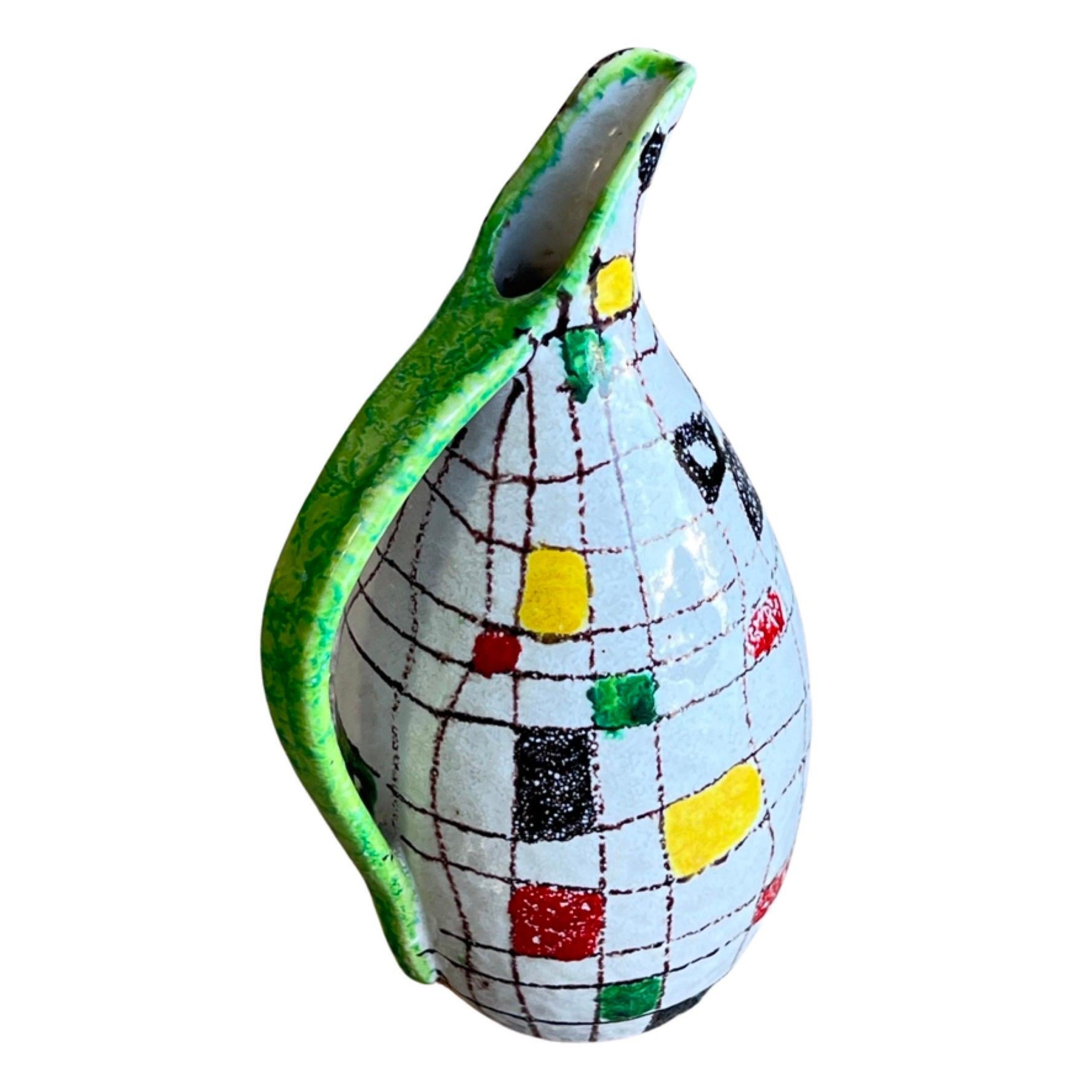 Italienische Keramikflasche von Bitossi