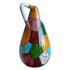 Vintage Italian Ceramic Hand Painted Vase