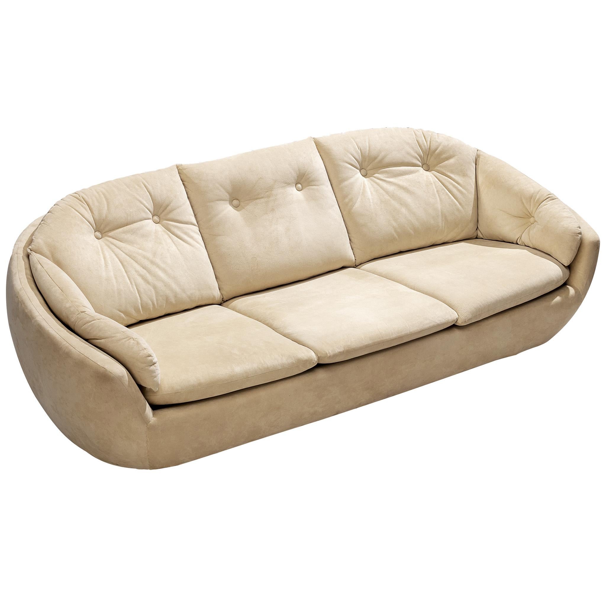 Knoll Antimott Sofa in Off-White Alcantara For Sale