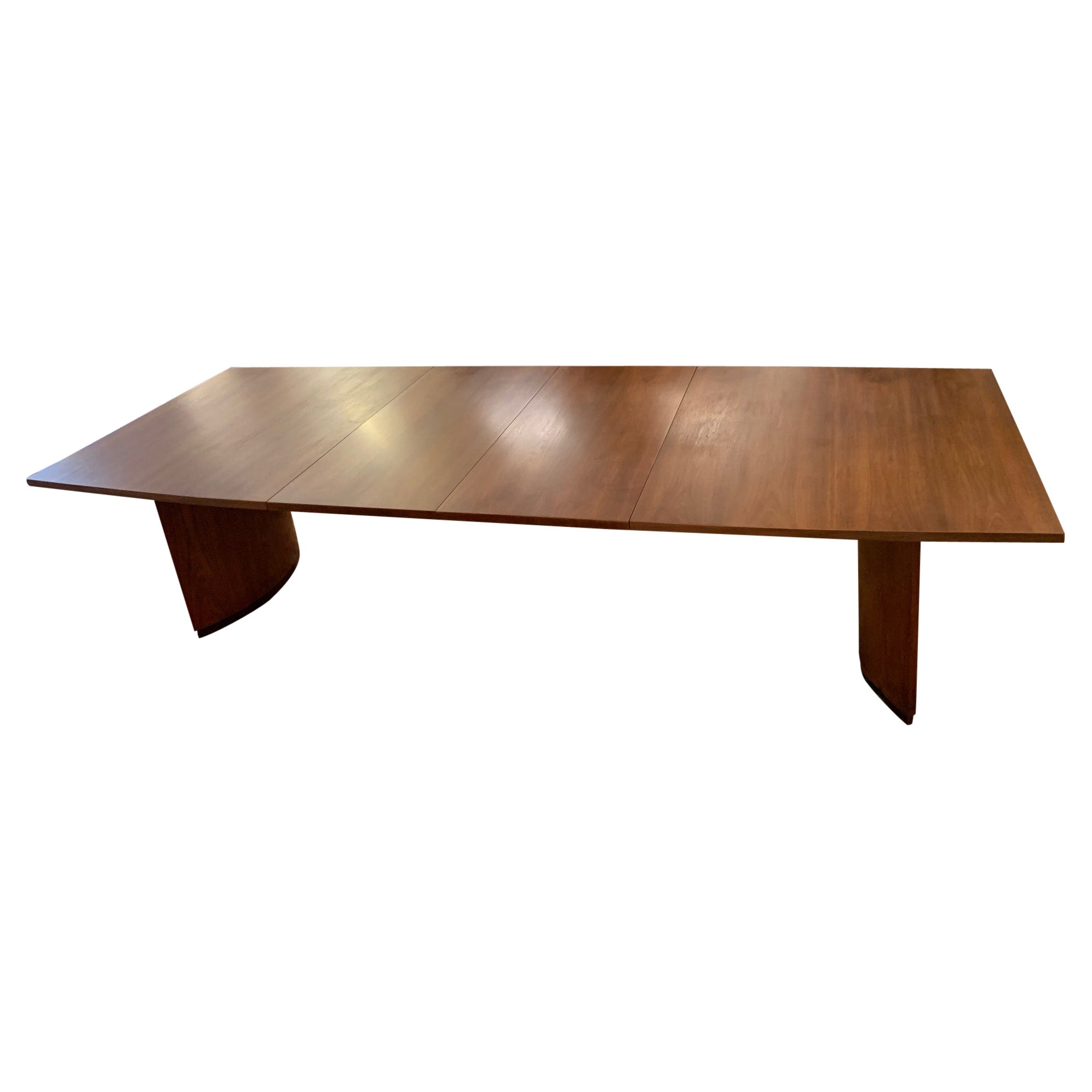 Super Sophisticated Very Large Mid-Century Modern Sleek Walnut Dining Table