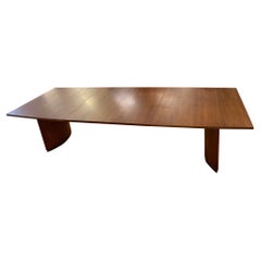 Super Sophisticated Very Large Mid-Century Modern Sleek Walnut Dining Table