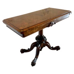 Superb Quality Antique Victorian Burr Walnut Card Table 