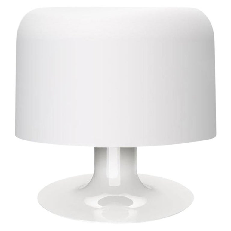 Michel Mortier 10576 Lampada da tavolo in metallo e vetro per Disderot in bianco