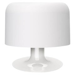 Lampe de bureau en métal et verre Michel Mortier 10576 en blanc pour Disderot