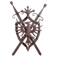 Vintage Wrought Iron Coat of Arms