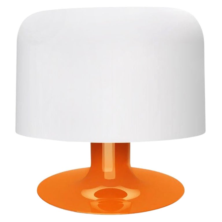 Michel Mortier 10576 Metal and Glass Table Lamp for Disderot in Orange
