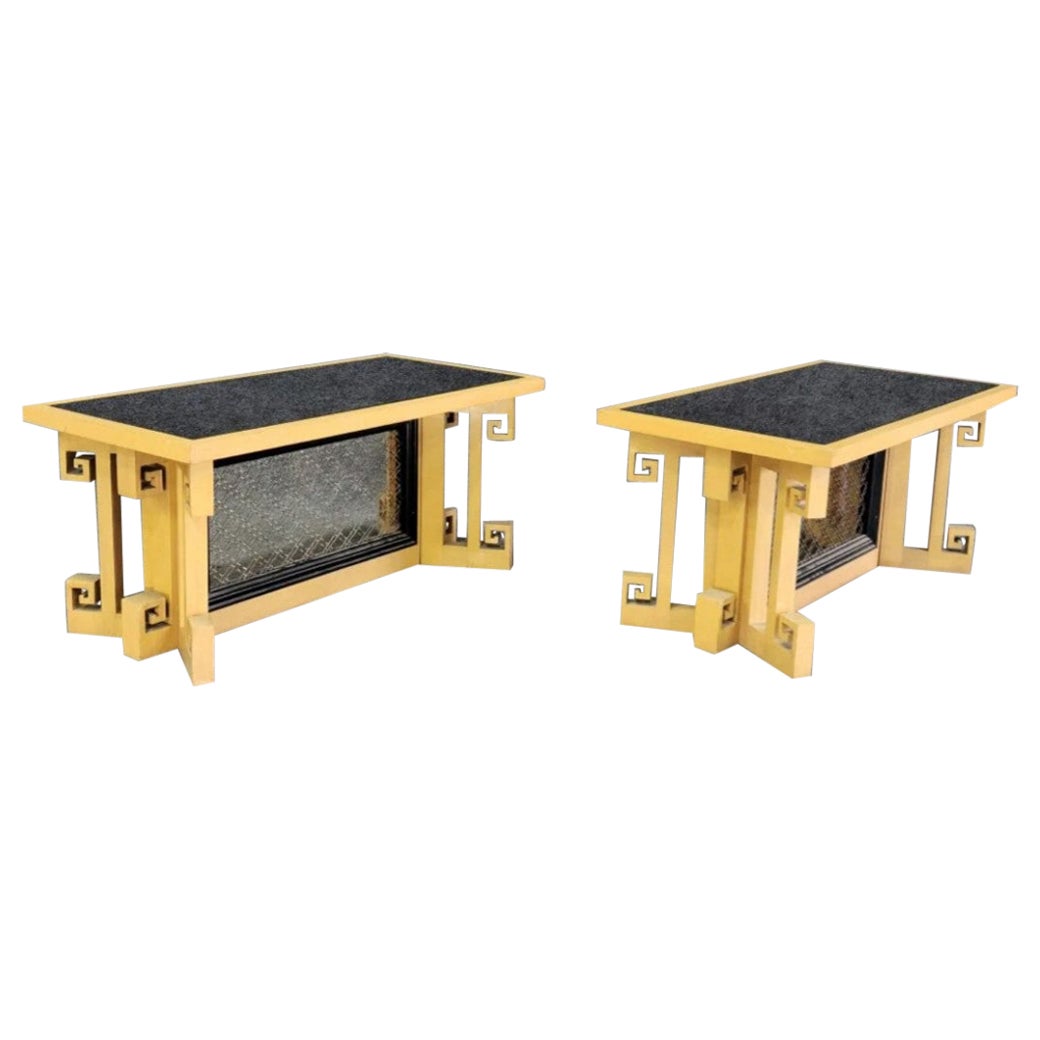 Pair Of James Mont Style Tables For Sale