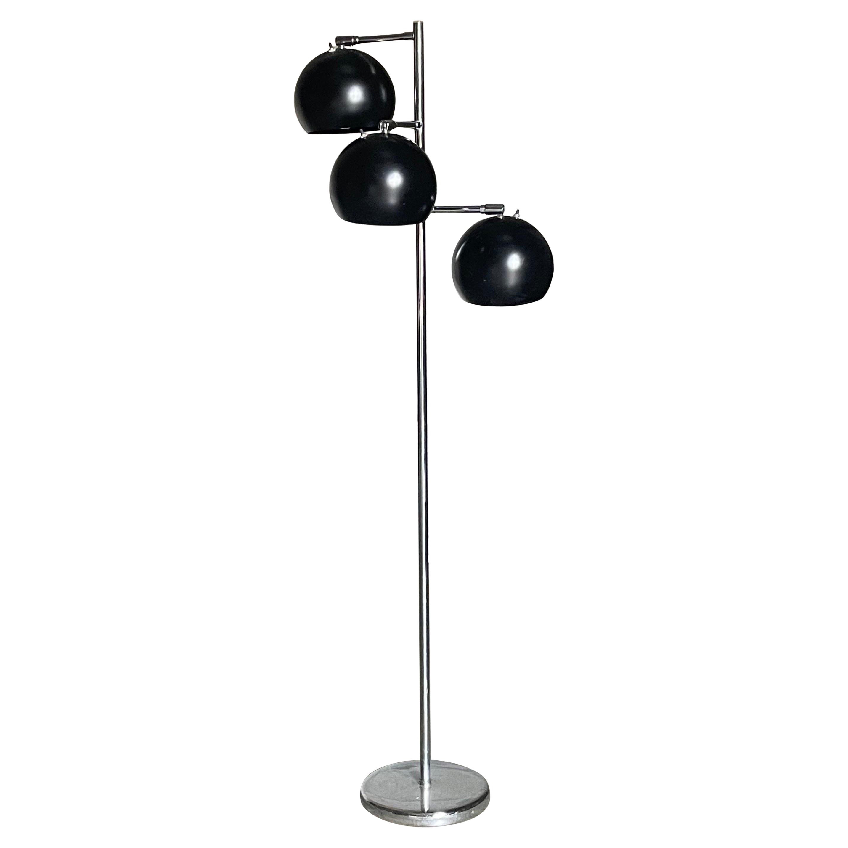 Koch and Lowy Three Arm, Triennale Style, Floor Lamp For Sale