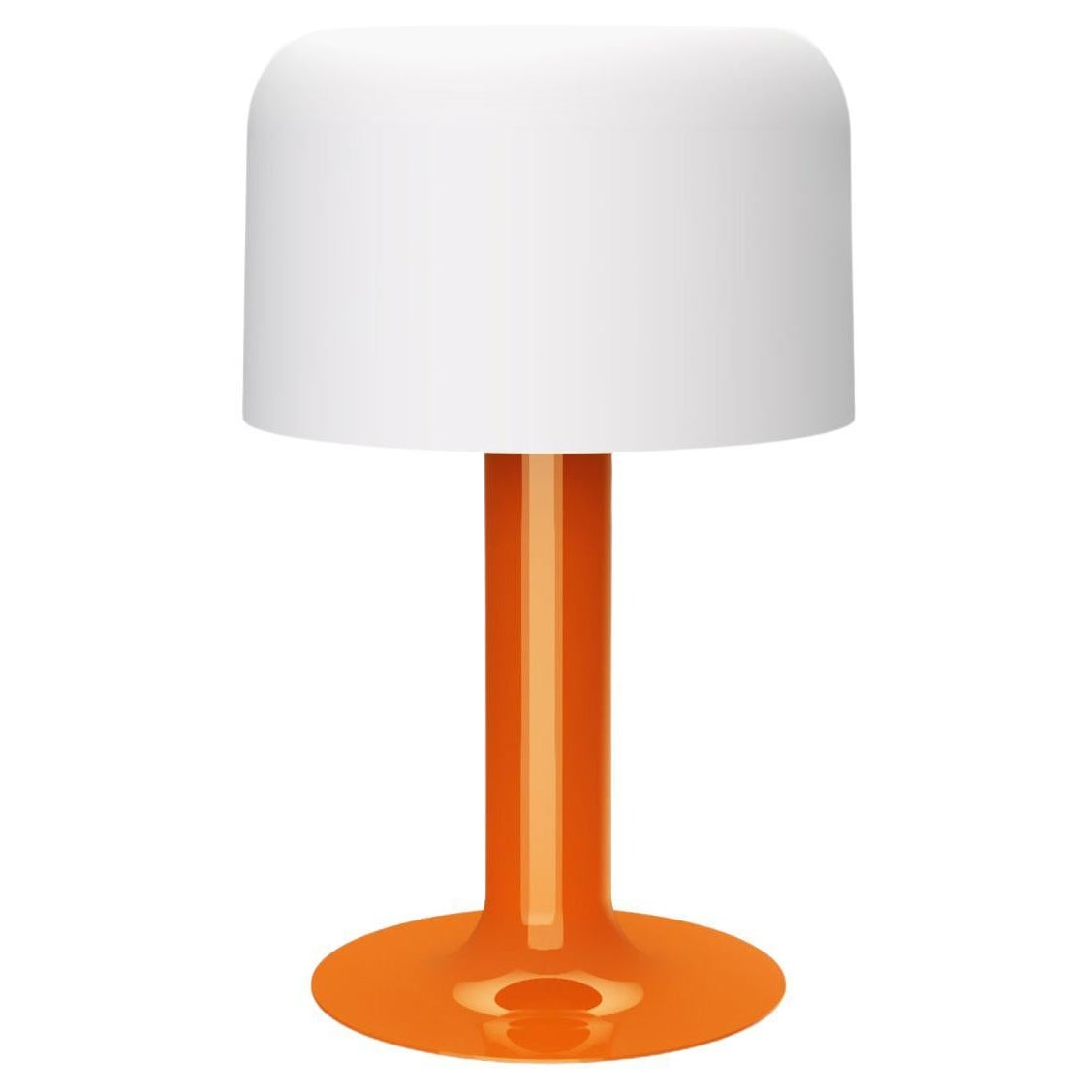 Lampe de bureau Michel Mortier 10497 en métal et verre pour Disderot en orange