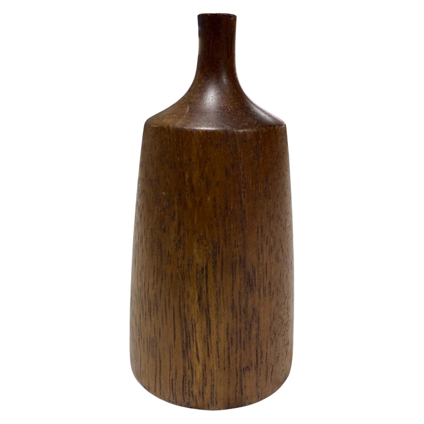 Rude Osolnik Signed Mid-Century Modern Wood Turned Sculptural Bud Weed Vase