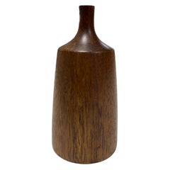 Rude Osolnik Signed Mid-Century Modern Wood Turned Sculptural Bud Weed Vase