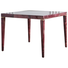 Vintage Lacquered Parchment Dining Table by Enrique Garcel, Colombia 20th Century