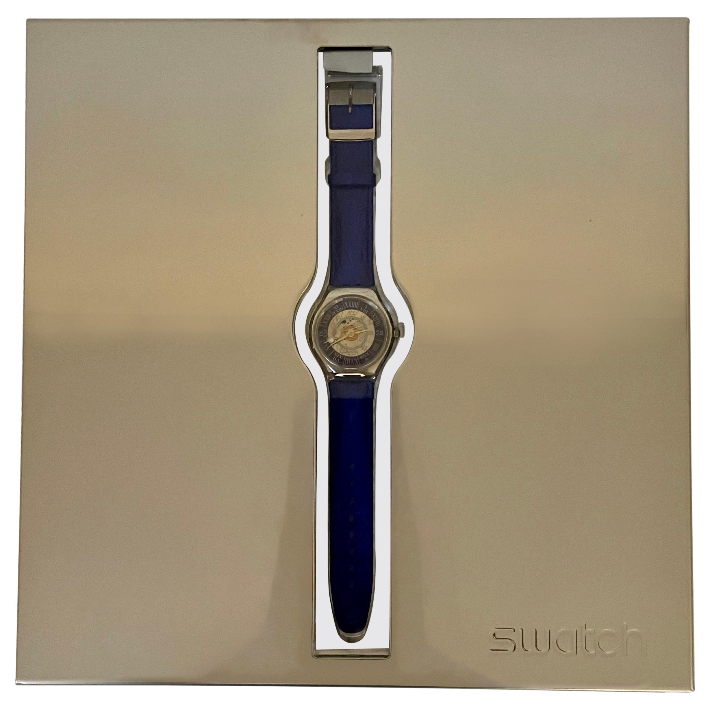 Vintage Platinum Tresor Magique Swatch Watch For Sale