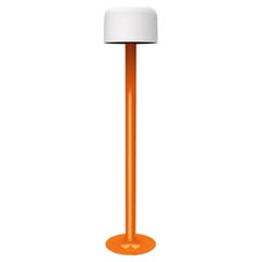 Michel Mortier 10527 Metal and Glass Floor Lamp for Disderot in Orange