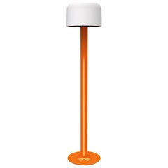 Michel Mortier 10527 Metal and Glass Floor Lamp for Disderot in Orange