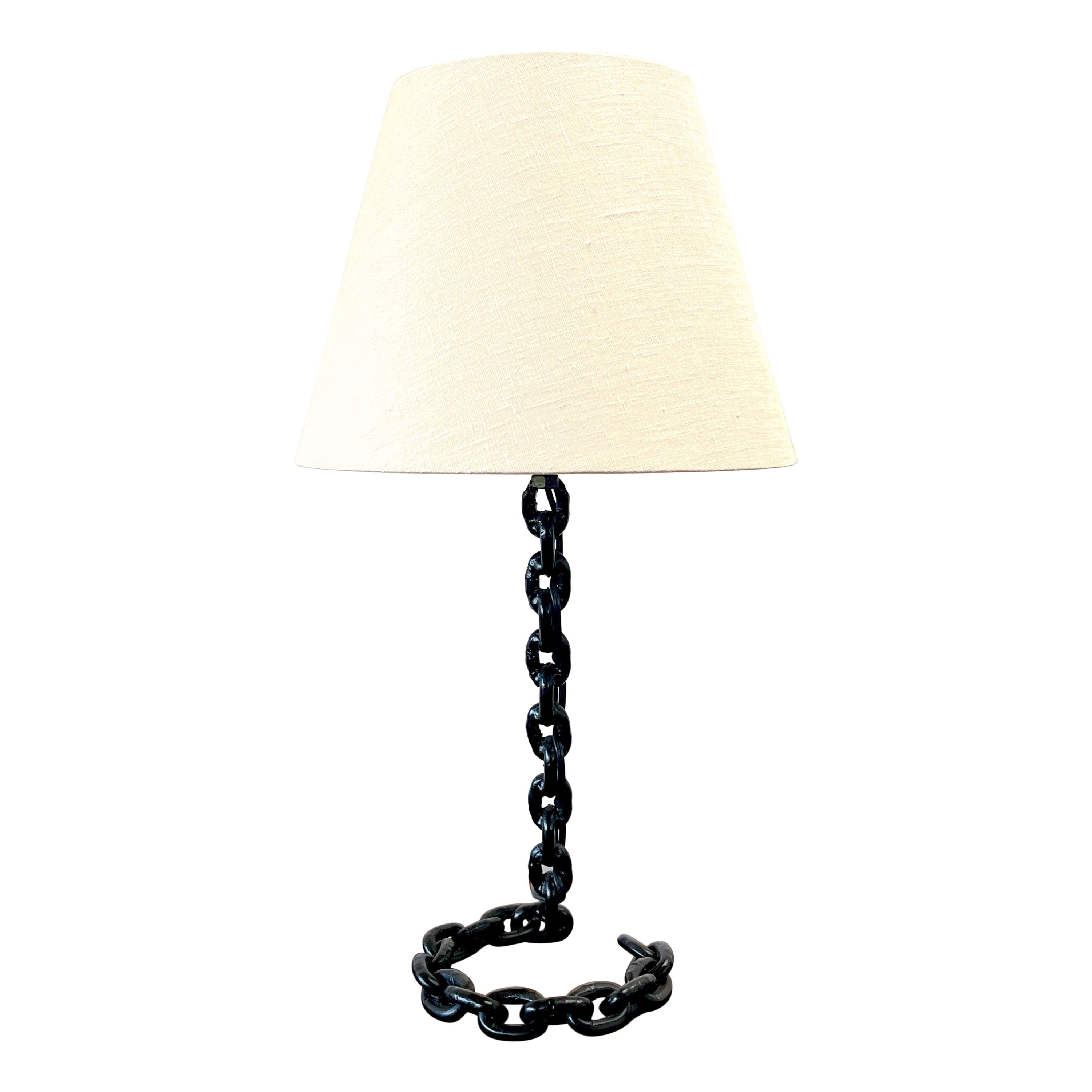 French Chain Link Table Lamp For Sale