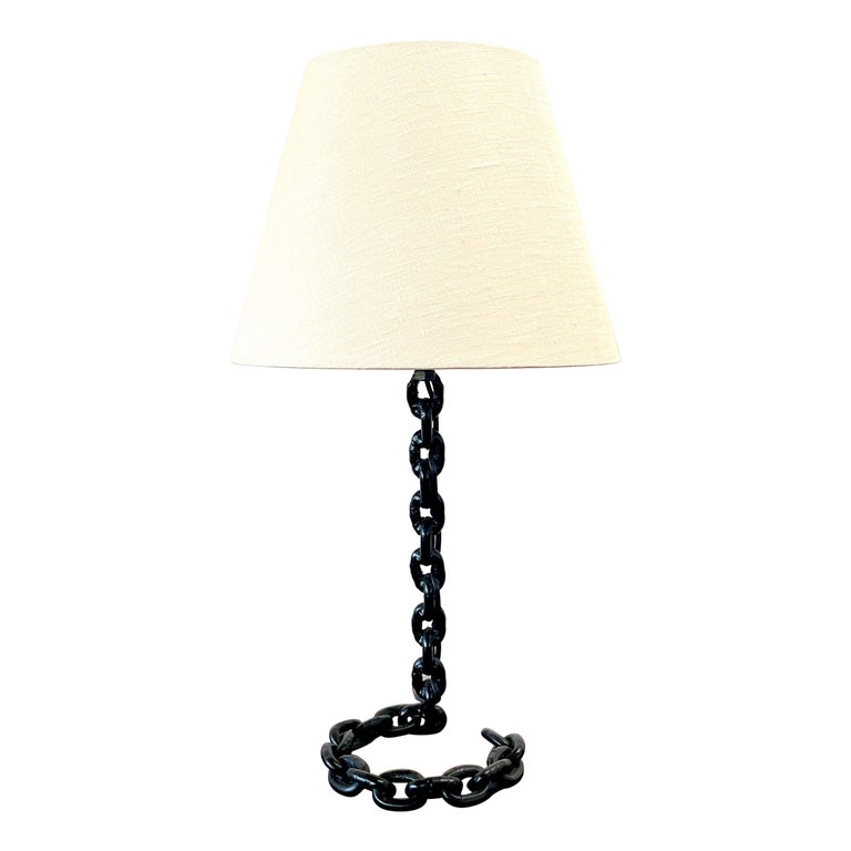 French Chain Link Table Lamp For Sale at 1stDibs