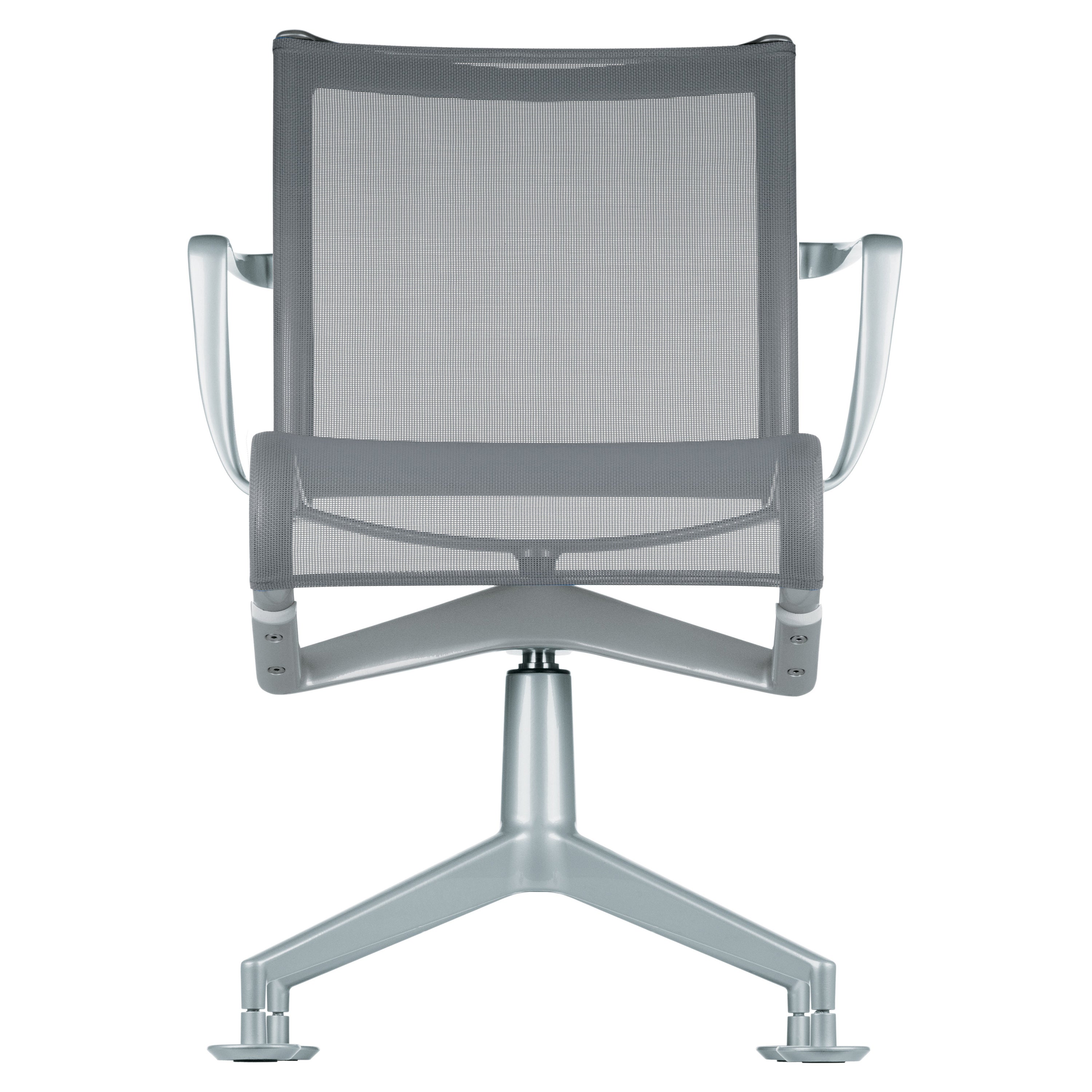 Alias 447 Meetingframe+ Tilt 47 Chair in Grey Mesh with Lacquered Aluminum Frame For Sale
