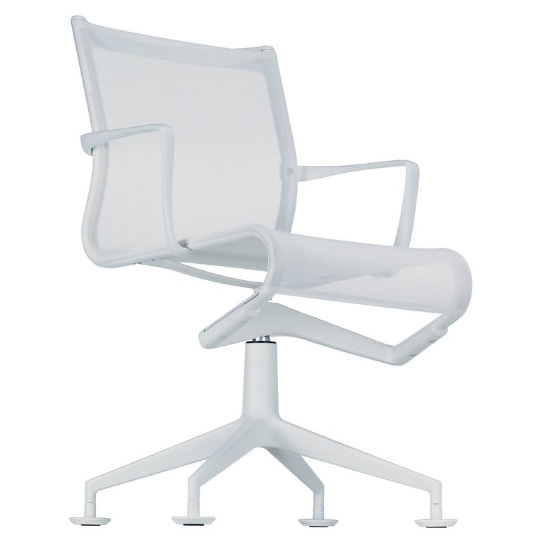 Alias 447 Meetingframe+ Tilt 47 Chair in White Mesh w Lacquered ...