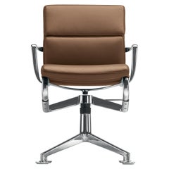Alias 429 Meetingframe+ Tilt 47 Soft Chair in Brown Siena Seat and Chromed Frame