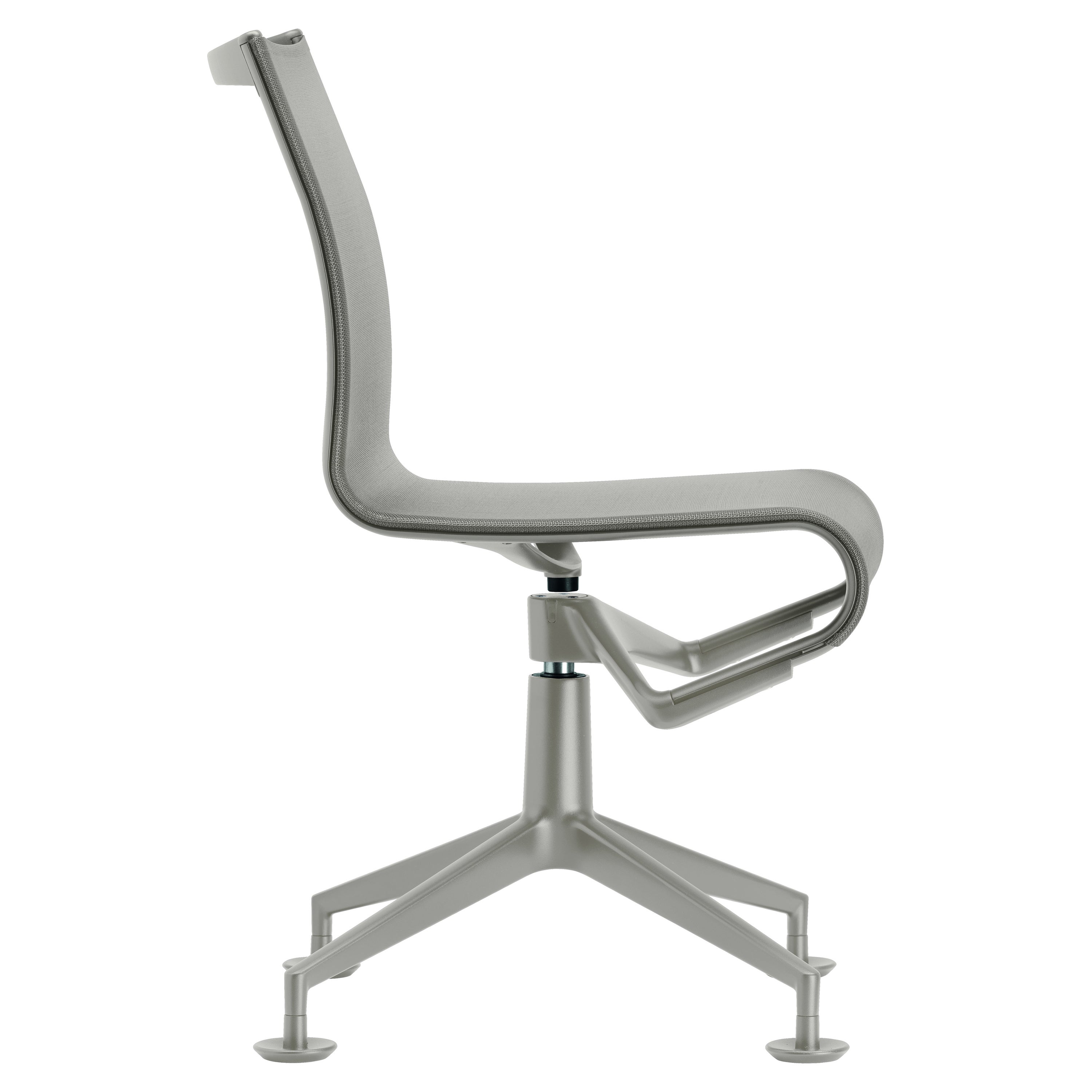 meetingframe 44 Stuhl aus Sandgeflecht mit lackiertem Aluminiumrahmen von Alias im Angebot