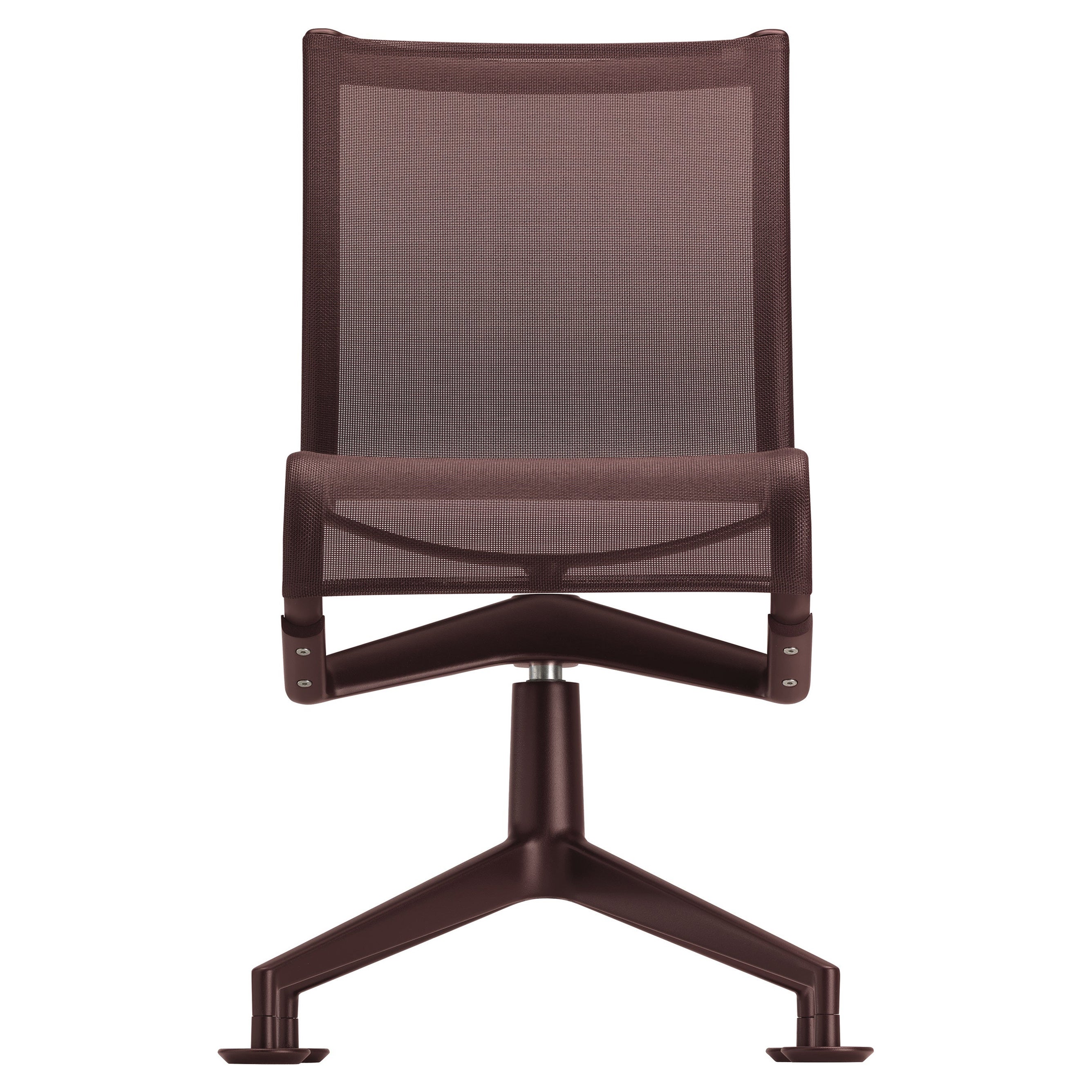 meetingframe 44, Stuhl in Aubergine-Stil mit lackiertem Aluminiumrahmen im Angebot