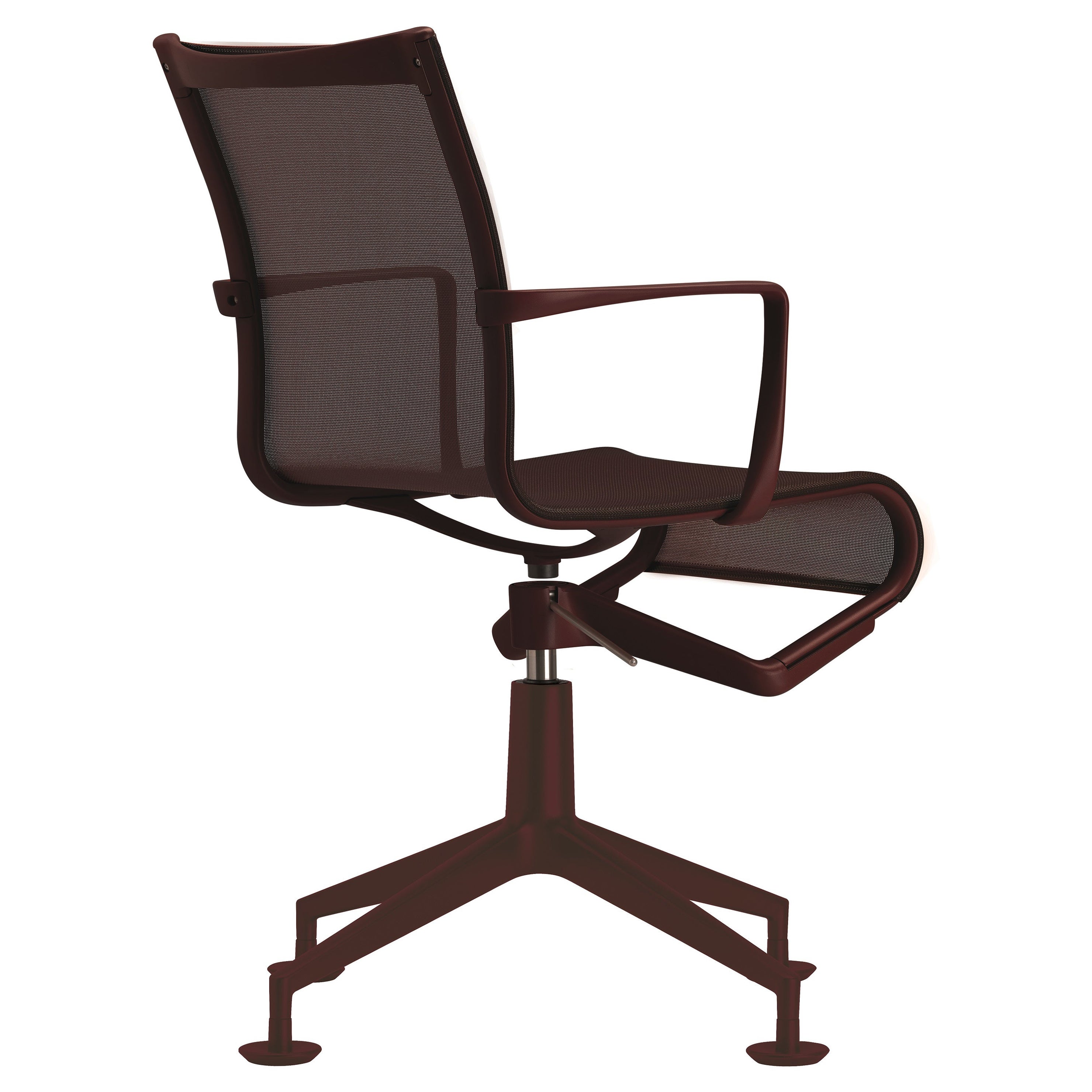 Alias 437 Meetingframe 44 Chair in Aubergine with Lacquered Aluminum Frame For Sale