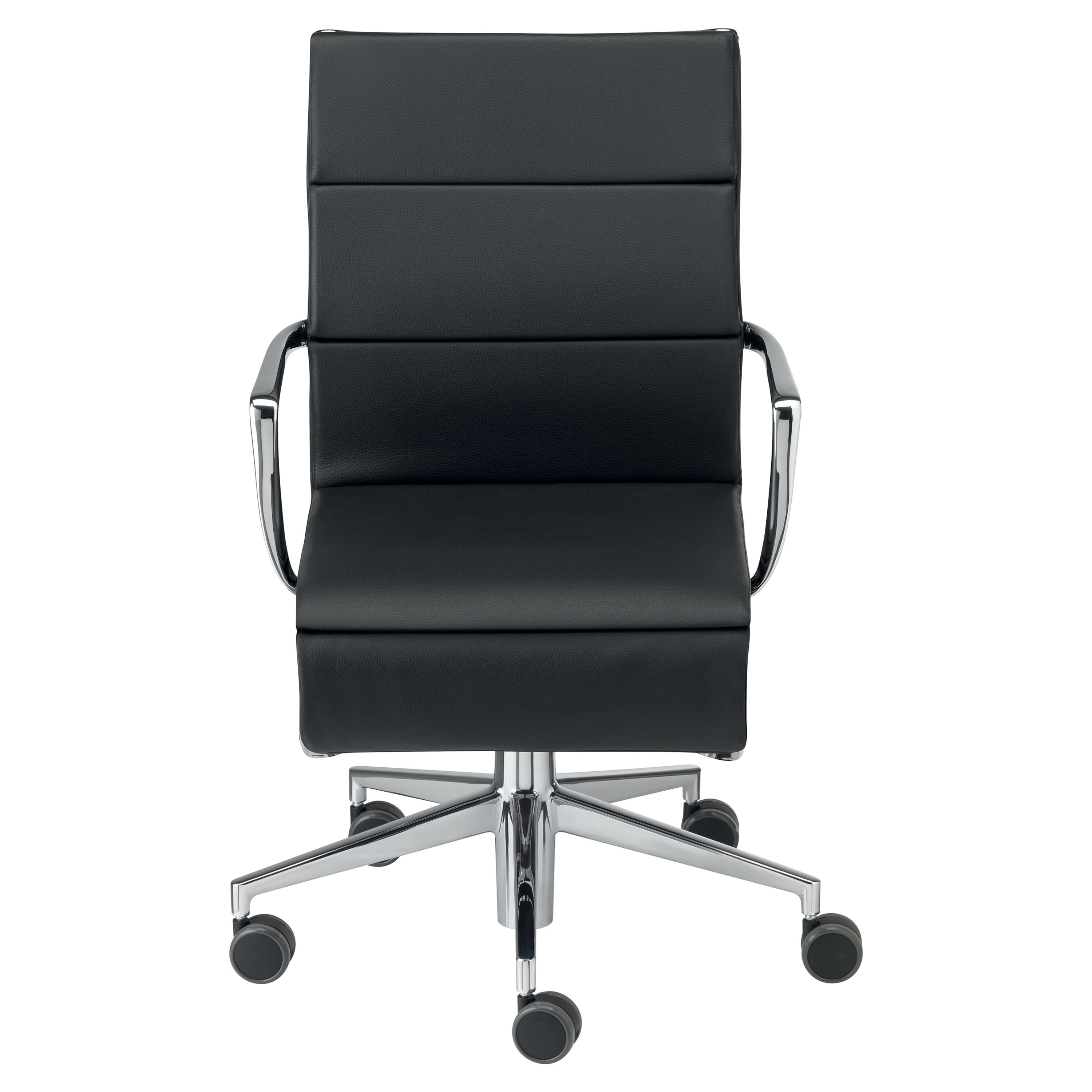 Alias 445 Rollingframe+ Tilt 47 Chair in Black Mesh & Chromed Aluminium Frame