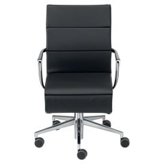 Alias 445 Rollingframe+ Tilt 47 Stuhl aus schwarzem Mesh und verchromtem Aluminiumgestell